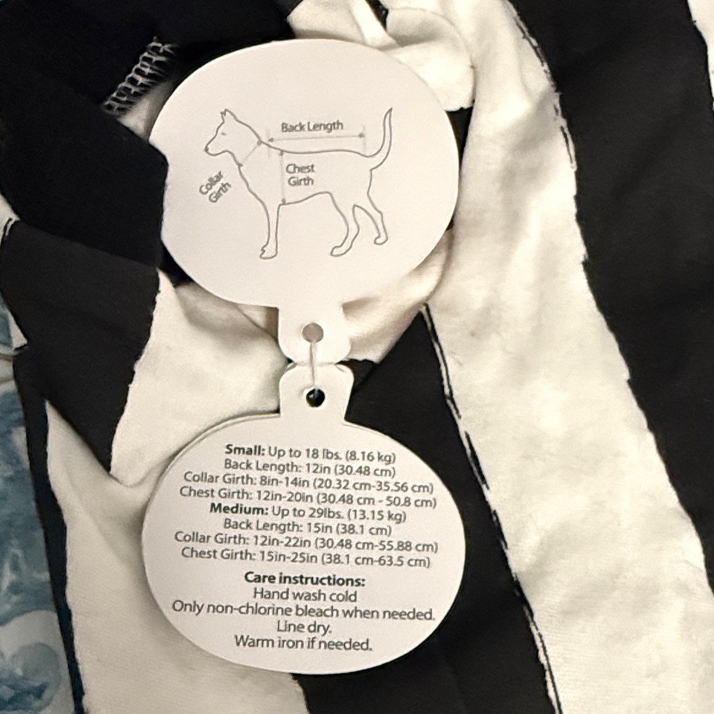 Black and White Striped Dog Rufferee Shirt - Picture 3 of 4